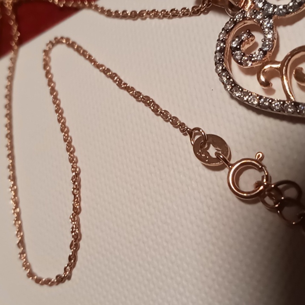 925 sterling silver in rose gold with - Picture 3 of 6